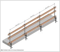 MÜBA HV-Pfostenzwinge 400, zur Aufnahme von Geländerpfosten, Klemmbereich 0-40 cm, verzinkt