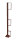 MÜBA Geländerpfosten zum Aufschrauben mit geschlossenen Bretthaltern, Länge 1040 mm, Rohrdurchmesser Ø38 mm, lackiert