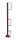 MÜBA Geländerpfosten zum Aufschrauben 19535 lackiert, mit geschlossenen Bretthaltern, Länge 1040 mm, EN 13374-A