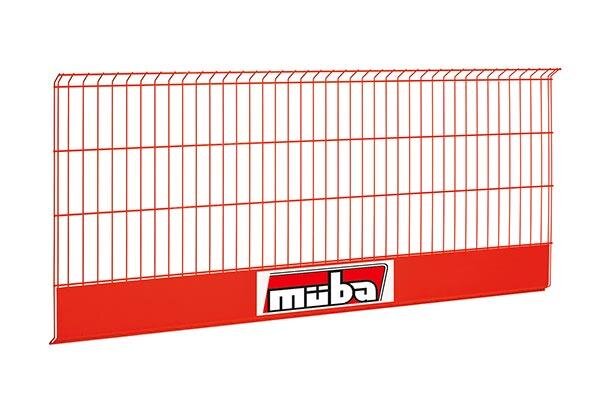 MÜBA AS-Absturzgitter 13020 Stahl Rot Lackiert, EN 13374 Klasse A, 2,30 x 1,17 m