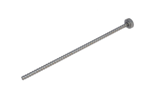 MÜBA Rollgewindestab 10850 verzinkt, Ø 15 x 900 mm, mit Spezialkopf für Eckschuh