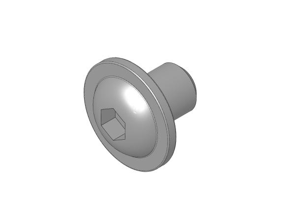 PROBST Ersatzteile Linsenschraube mit Innensechskant und Bund ISO 7380-2 M8x10 10.9 verzinkt 20070016