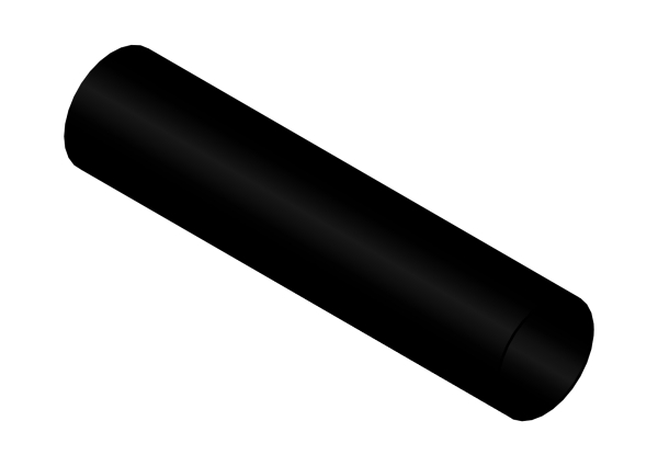 PROBST Ersatzteile PVC-Handgriff Ø 31 mm - 150 mm lang beidseitig offen, ca. 60 Shore raue Oberfläche, schwarz 21600060