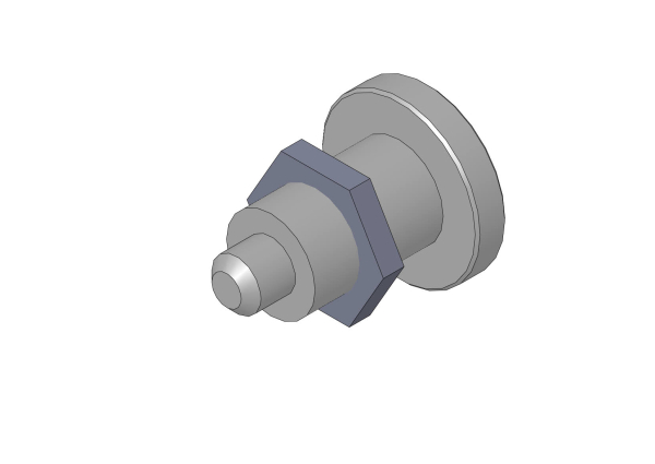 PROBST Ersatzteile Federriegel,Typ F, Dm 10 F1826AN, kpl. verz. mit Mutter M18 x 1 / 10 Hub verzinkt 20540024