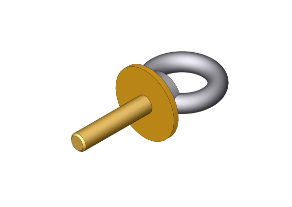 PROBST Ersatzteile Ringschraube DIN 580, M10 x 50, C15 verzinkt, mit Scheibe 20080011