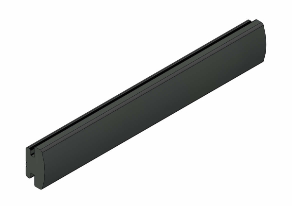 PROBST Ersatzteile Profil-Gummi-Leiste PGL3/R62,  350 mm lang, schwarz, 2 Kerben  36370019