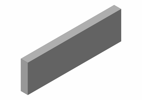 PROBST Ersatzteile GMT Gummischiene, 60 x 15 x 200 mm, GRAU, mit 2 Gew. M8  36330110