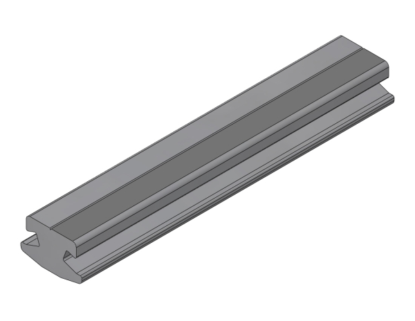 PROBST Ersatzteile Profil-Gummi-Leiste PGL2/R55 420 mm lang, grau, 1 Kerbe   36370053