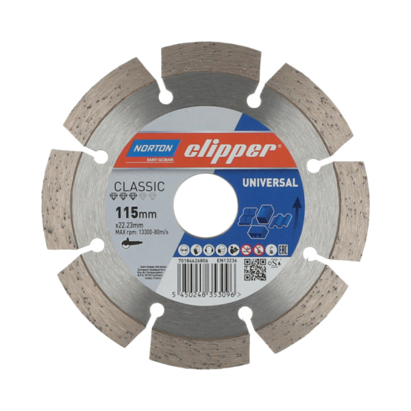 Classic Universal Ø 115x22,23 mm I Norton Clipper Diamantscheibe Trennscheibe 70184626806