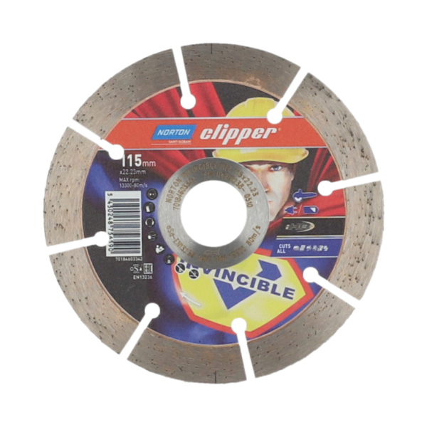 Mr. Invincible 115 x22,23 mm I Norton Clipper Diamantscheibe Trennscheibe 70184603342
