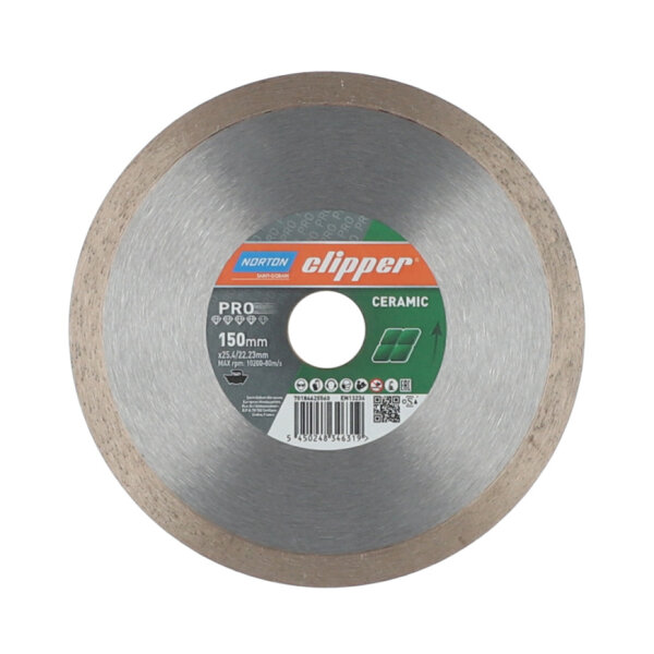 Pro Ceramic 150x25,4/22,23 mm I Norton Clipper Diamantscheibe Trennscheibe 70184625560