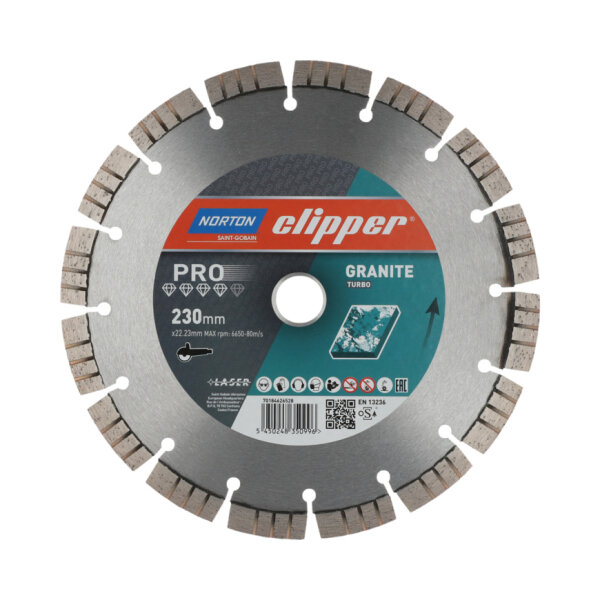 Pro Granite Turbo 230x22.23 mm I Norton Clipper Diamantscheibe Trennscheibe 70184626528