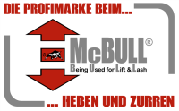 McBULL® 1-Strang-Kettengehänge, schwarze Kette, GK8, mit Standard-Aufhängering FS115-99