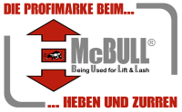 McBULL® 2-Strang-Kettengehänge, galv. verzinkte Kette, GK8, mit Sonder-Aufhängering (für Kranhaken DIN 15401 Nr. 25) FS115-117