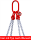McBULL® 4-Strang-Kettengehänge, galv. verzinkte Kette, GK8, mit Sonder-Aufhängering (für Kranhaken DIN 15401 Nr. 8) FS115-135