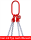 McBULL® 4-Strang-Kettengehänge, galv. verzinkte Kette, GK8, mit Sonder-Aufhängering (für Kranhaken DIN 15401 Nr. 16) FS115-136