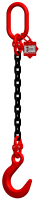 McBULL® 1-Strang-Kettengehänge, GK8, schwarz, 8 mm, 1 Meter, Typ6K8 H18SLTyp6K8