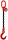 McBULL® 1-Strang-Kettengehänge, GK8, schwarz, 8 mm, 1 Meter, Typ6K8 H18SLTyp6K8