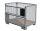MÜBA EUR-Gitterboxpalette mit Holzboden und Klappe, Maße 1,20x0,80x0,80m, lackiert