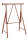 MÜBA Stahlgerüstbock lackiert 10630 | 1,20m breit - Höhenverstellbar 1,20-1,95m | Tragfähigkeit 1500kg | Maurerbock Putzbock