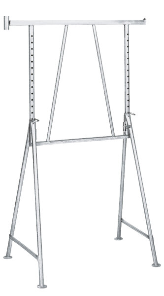 MÜBA Stahlgerüstbock 10669 verzinkt, höhenverstellbar 1,20-1,95 m, 1200 kg Tragkraft