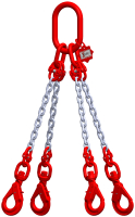 McBULL® 4-Strang-Kettengehänge, GK8, galv. verz., 6 mm, 1 Meter, Typ7GV H46SLTyp7GV