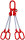 McBULL® 4-Strang-Kettengehänge, GK8, galv. verz., 6 mm, 1 Meter, Typ8K8GV H46SLTyp8K8GV