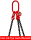 McBULL® 3-Strang-Kettengehänge, schwarze Kette, GK8, mit Sonder-Aufhängering (für Kranhaken DIN 15401 Nr. 8) FS115-120