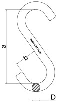 Hochfeste S-Haken, offene Form, Standardausführung FS115-154