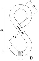 Hochfeste S-Haken, geschlossene Form,...