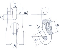 Verkürzungsklauen, mit Sicherung FS115-162