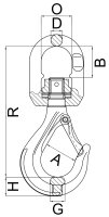 Wirbelhaken, mit Axial-Nadellager FS115-173
