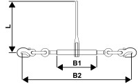 Ratschenlastpanner (mit Ausdrehsicherung) mit 2 Verkürzungshaken mit Sicherung, mit langem Hebel FS115-181