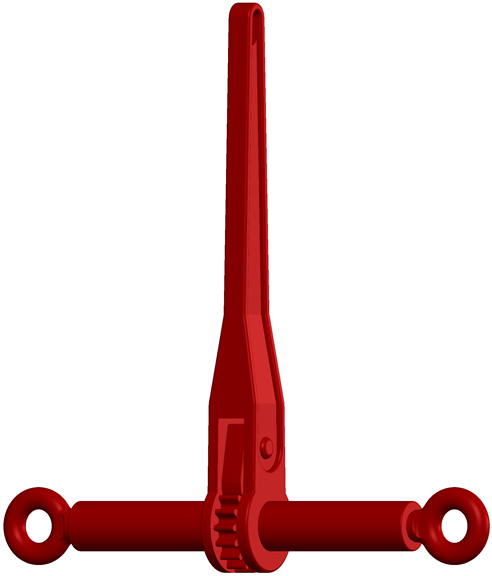 Ratschenlastpanner (mit Ausdrehsicherung) mit 2 Ösen, mit langem Hebel FS115-183