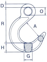 Giessereihaken mit Öse FS115-243