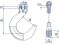 Giessereihaken mit Gabelkopf FS115-244