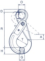 Self-Locking-Haken mit Öse FS115-245