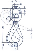 Self-Locking-Haken mit Wirbel FS115-247