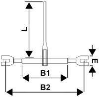 Ratschenlastpanner (mit Ausdrehsicherung) mit 2 Gabelkopf-Anschlüssen FS115-248