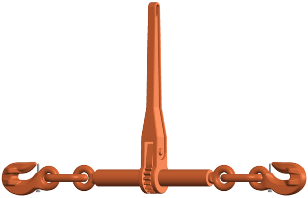 Ratschenlastpanner (mit Ausdrehsicherung) mit 2 Verkürzungshaken mit Sicherung FS115-249