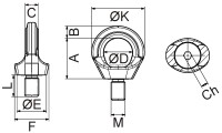 Ringschrauben, variabel, ohne Schlüssel FS115-272