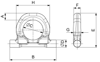 Anschlagringböcke (mit WLL gestempelt), ohne Anschweißböckchen FS115-279