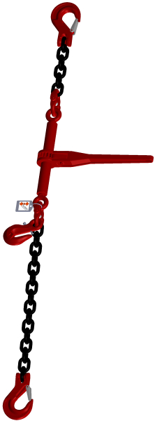 Mehrpreis je 1 Meter Nutzlänge für McBULL® 1-teilige-Zurrkette, GK8, schwarz, 8 mm ZRS8SLMEHR