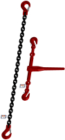 McBULL® 2-teilige-Zurrkette, GK8, schwarz, 8 mm, 1 Meter ZRSVKH8SL