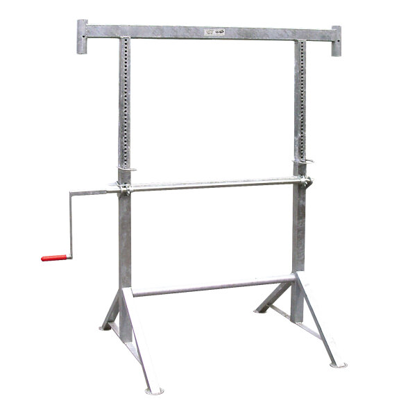 MÜBA Kurbel-Gerüstbock 19549 verzinkt, 1,50 m breit, höhenverstellbar 1,20-1,95 m, 1600 kg Tragkraft