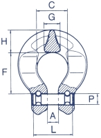 CARTEC® Omega-Schäkel, GK8, 7/8 mm CBG78