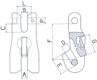 CARTEC® Verkürzungsklaue(Gabelkopf und Sicherung), GK8, 10 mm CCL10S