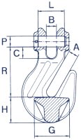 CARTEC® Verkürzungshaken(Gabelkopf), GK8, 7/8 mm C90