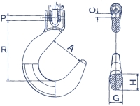 CARTEC® Giessereihaken(Gabelkopf), GK8, 6 mm C69A