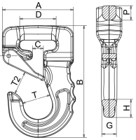 CARTEC® Rundschlingenhaken, GK8, 1 t CJ01